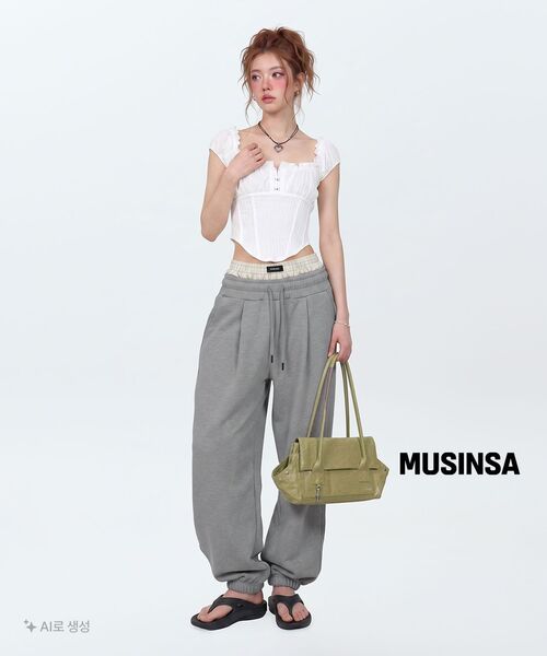 AAKAM(アーカム)の「Laced CROS2 Patch Sweatpants (Gray)(スウェットパンツ・レディース・グレー・2/1)」の14枚目の写真