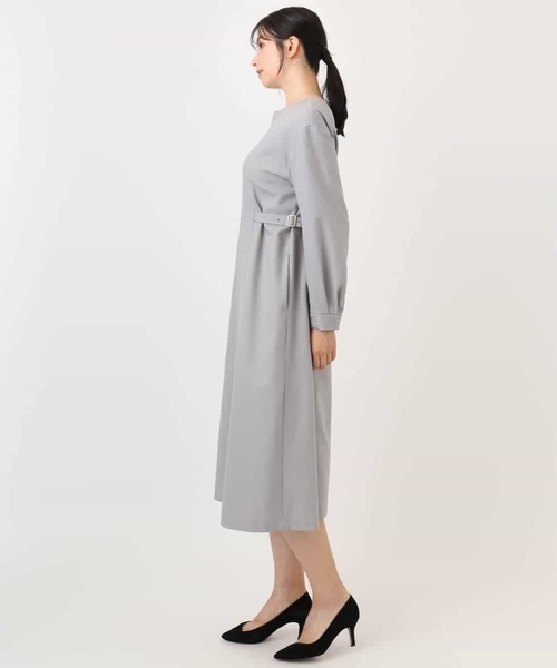 ウールライクベルトデザインワンピース/洗える/WEB限定サイズあり