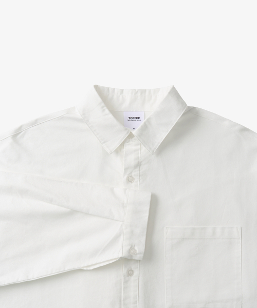 TOFFEE（トフィー）の「オーバーフィット オックスフォードシャツ (WHITE)（シャツ/ブラウス・メンズ・その他・MEDIUM/LARGE）」の4枚目の写真
