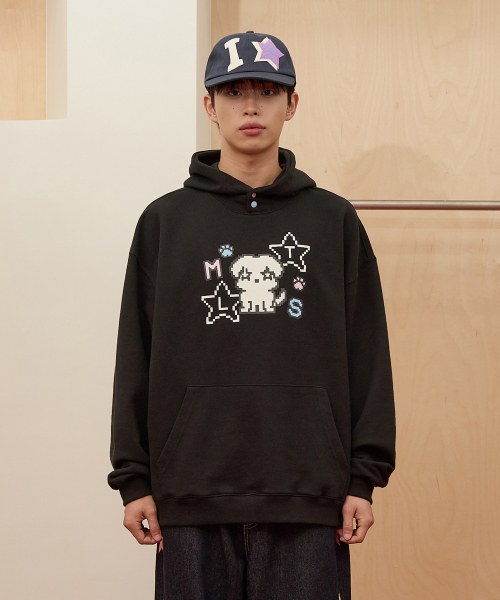 WaiKei（ワイケイ）の「ピクセル MLTS フードパーカー ブラック（パーカー・レディース・その他・2/1）」の3枚目の写真