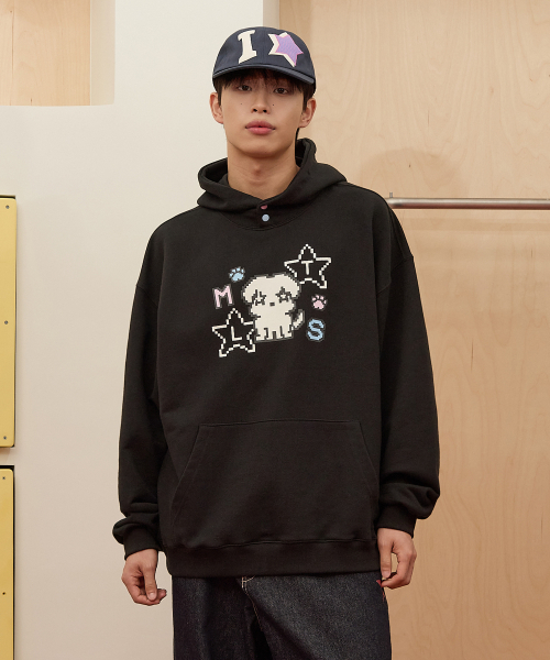 WaiKei（ワイケイ）の「ピクセル MLTS フードパーカー ブラック（パーカー・レディース・その他・2/1）」の4枚目の写真