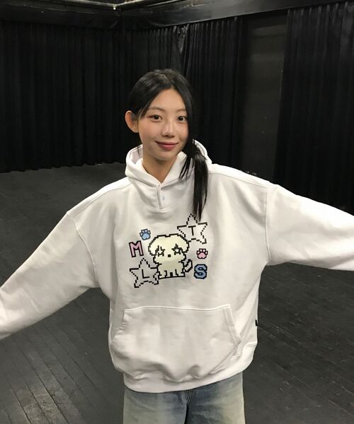 WaiKei（ワイケイ）の「ピクセル MLTS フードパーカー ブラック（パーカー・レディース・その他・2/1）」の7枚目の写真