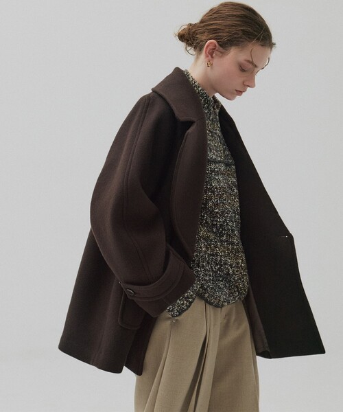 PUBLIC TOKYO（パブリックトウキョウ）の「ミックスカラーハーフZIPニット（ニット/セーター・レディース・ピンク/ブラック・FREE）」の8枚目の写真