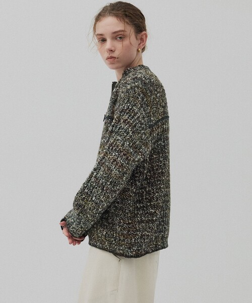 PUBLIC TOKYO（パブリックトウキョウ）の「ミックスカラーハーフZIPニット（ニット/セーター・レディース・ピンク/ブラック・FREE）」の14枚目の写真