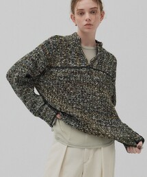 PUBLIC TOKYO | ミックスカラーハーフZIPニット(ニット/セーター)