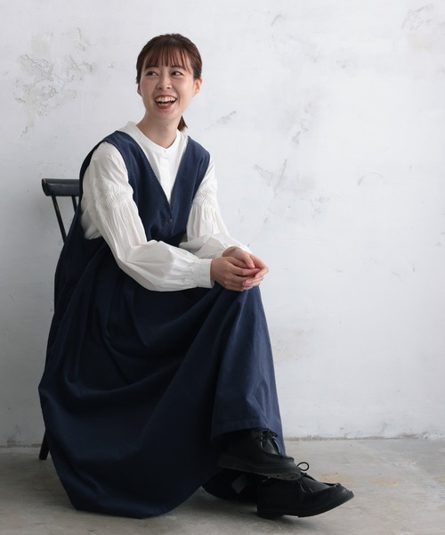 soulberry（ソウルベリー）の「真夜中のワンピース（ジャンパースカート・レディース・ネイビー・5L/4L/3L/LL/L/M）」の2枚目の写真