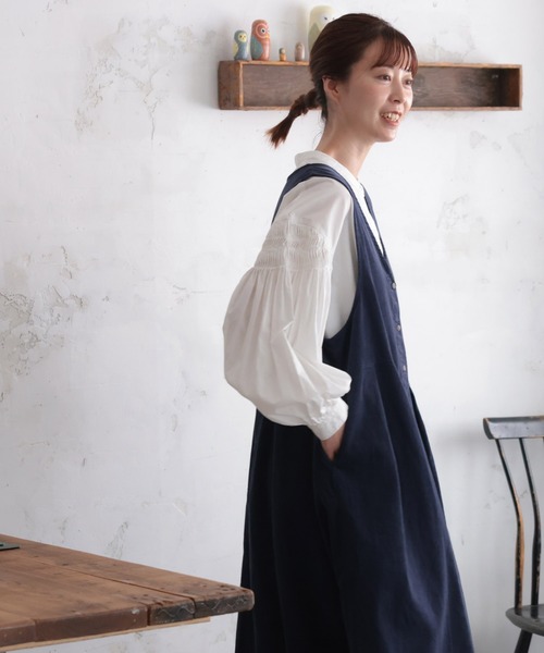 soulberry（ソウルベリー）の「真夜中のワンピース（ジャンパースカート・レディース・ネイビー・5L/4L/3L/LL/L/M）」の5枚目の写真