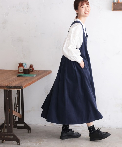 soulberry（ソウルベリー）の「真夜中のワンピース（ジャンパースカート・レディース・ネイビー・5L/4L/3L/LL/L/M）」の8枚目の写真
