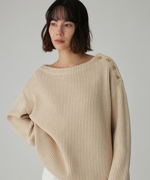 セール】ショルダーボタンニットプルオーバー（ニット/セーター