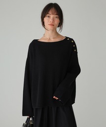 BABYLONE | ショルダーボタンニットプルオーバー(ニット/セーター)