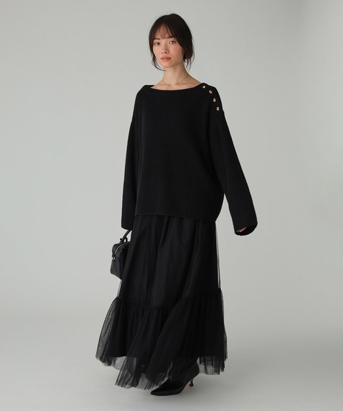 セール】ショルダーボタンニットプルオーバー（ニット/セーター