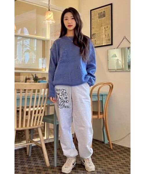 NODU（ノードユー）の「ブラシジャカードニット[ブルー]（ニット/セーター・レディース・その他・LARGE/MEDIUM）」の9枚目の写真