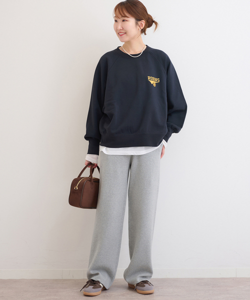 JOURNAL STANDARD relume（ジャーナルスタンダード　レリューム）の「《追加》ワンポイントロゴスウェット（スウェット・レディース・ネイビー/チャコールグレー/レッド・FREE）」の6枚目の写真