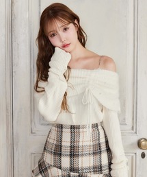 one after another NICE CLAUP | 【Holiday collection】フェザーオフショルニット(ニット/セーター)