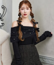 one after another NICE CLAUP | 【Holiday collection】フェザーオフショルニット(ニット/セーター)