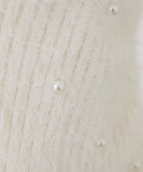 one after another NICE CLAUP（ワンアフターアナザーナイスクラップ）の「【Holiday collection】フェザーオフショルニット（ニット/セーター・レディース・ホワイト/ブラック/ブラウン/サックスブルー・FREE）」の14枚目の写真
