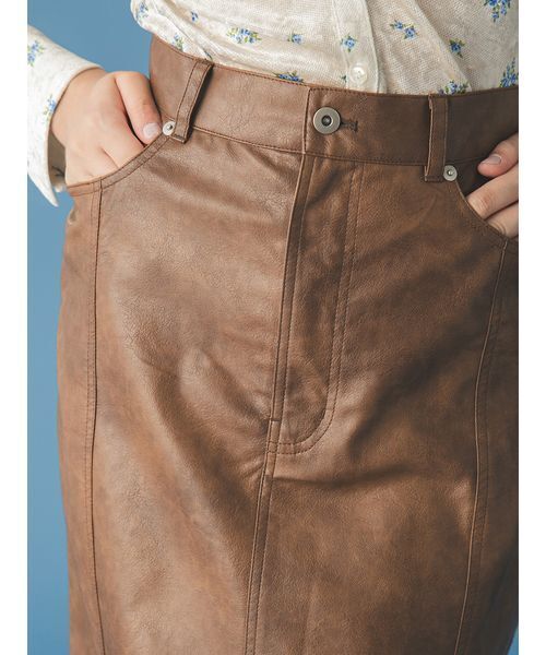 FURFUR(ファーファー)の「マルチマテリアルマーメイドスカート(スカート・レディース・サックスブルー/ブラック/ブラウン・F)」の9枚目の写真