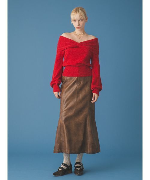 FURFUR(ファーファー)の「マルチマテリアルマーメイドスカート(スカート・レディース・サックスブルー/ブラック/ブラウン・F)」の11枚目の写真