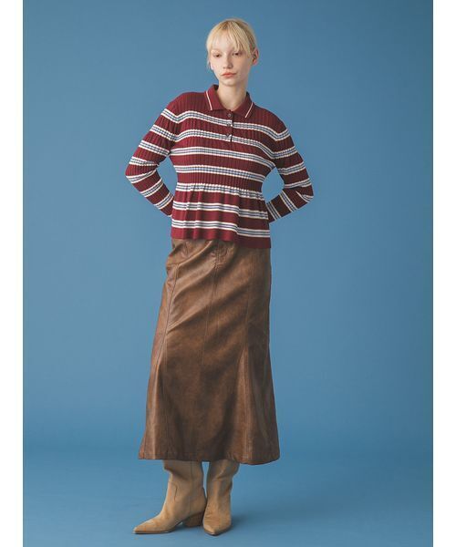 FURFUR(ファーファー)の「マルチマテリアルマーメイドスカート(スカート・レディース・サックスブルー/ブラック/ブラウン・F)」の12枚目の写真