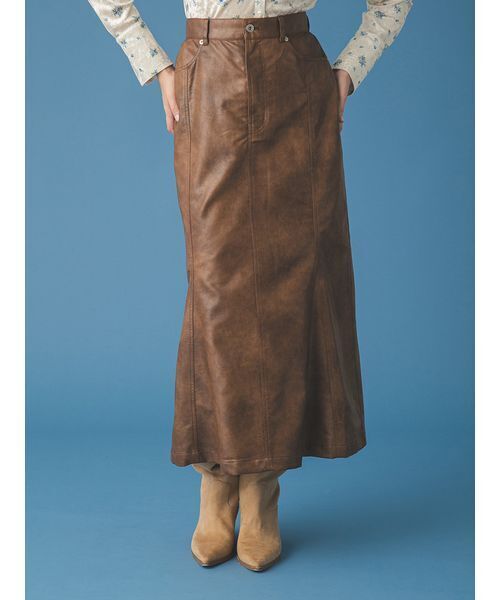 FURFUR(ファーファー)の「マルチマテリアルマーメイドスカート(スカート・レディース・サックスブルー/ブラック/ブラウン・F)」の16枚目の写真