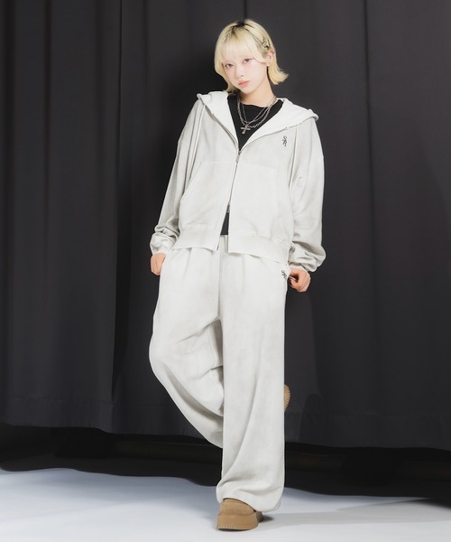 17HR（セブンティーンアワーズ）の「【ユニセックス】ヴィンテージライクスウェットパンツ（スウェットパンツ・レディース・ブラック/グレー・FREE）」の4枚目の写真