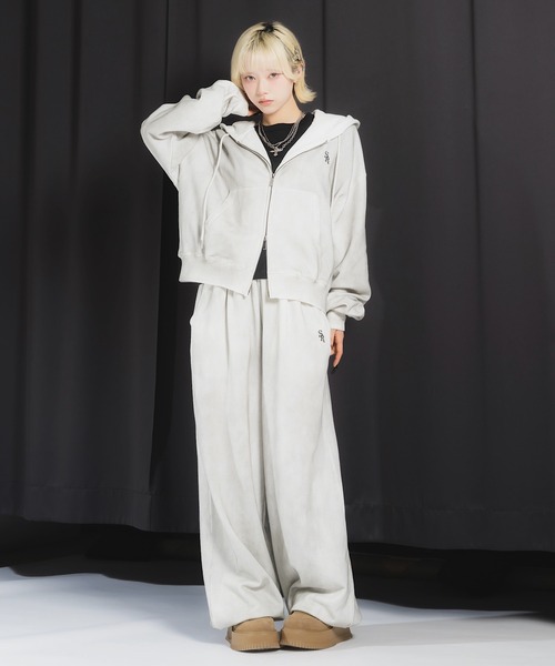 17HR（セブンティーンアワーズ）の「【ユニセックス】ヴィンテージライクスウェットパンツ（スウェットパンツ・レディース・ブラック/グレー・FREE）」の5枚目の写真