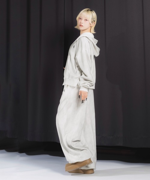 17HR（セブンティーンアワーズ）の「【ユニセックス】ヴィンテージライクスウェットパンツ（スウェットパンツ・レディース・ブラック/グレー・FREE）」の6枚目の写真