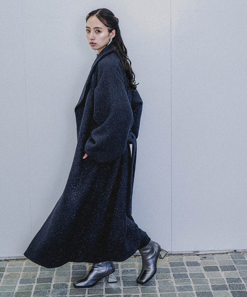 コクーンスリーブラメロングコート(HARE)（チェスターコート）｜HARE