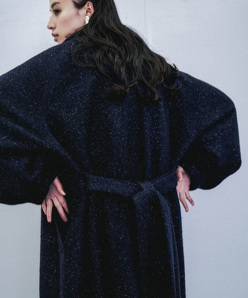 セール】コクーンスリーブラメロングコート(HARE)（チェスターコート