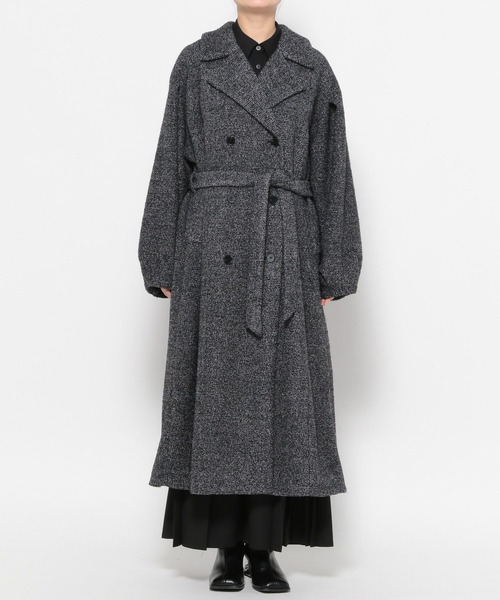 HARE（ハレ）の「コクーンスリーブラメロングコート(HARE)（チェスターコート・レディース・グレー/ネイビー・FREE）」の20枚目の写真