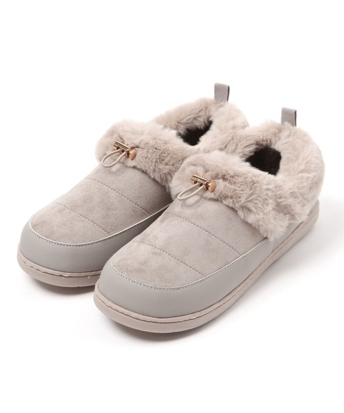 GLOBAL WORK（グローバルワーク）の「エアかるファーモックシューズ/603218（その他シューズ・レディース・カーキ/ブラック/グレー系その他/ベージュ・MEDIUM/LARGE/X-LARGE）」の3枚目の写真