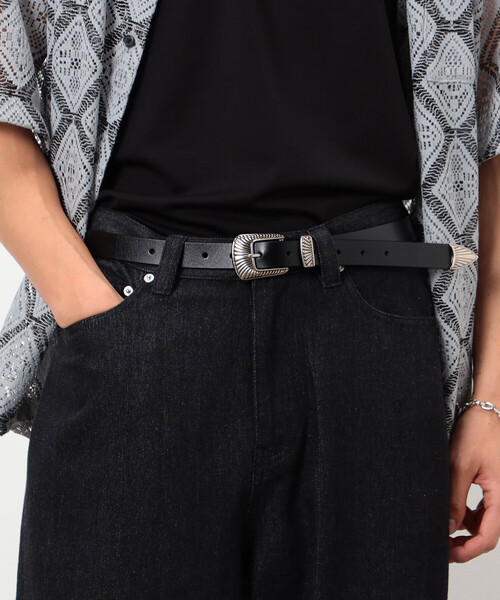 COMME CA ISM(コムサイズム)の「3点尾錠 ナロー ベルト(ベルト・メンズ・ブラック・FREE)」の7枚目の写真
