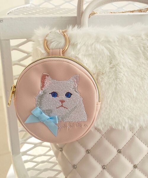 MAJESTIC LEGON(マジェスティックレゴン)の「アニマルサークルチャームポーチ(ポーチ・レディース・ブルー/アイボリー/ピンク・FREE)」の3枚目の写真