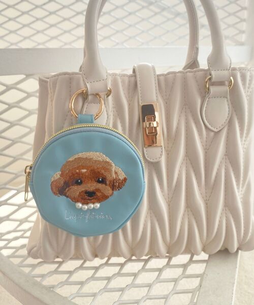MAJESTIC LEGON(マジェスティックレゴン)の「アニマルサークルチャームポーチ(ポーチ・レディース・ブルー/アイボリー/ピンク・FREE)」の6枚目の写真