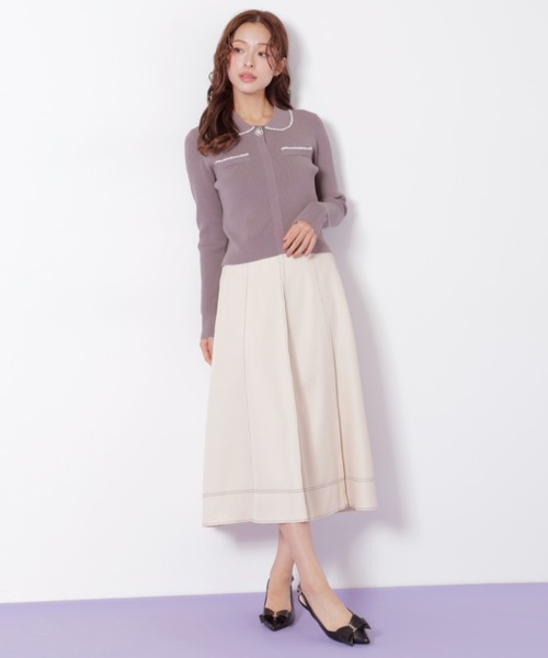 JILL by JILL STUART(ジルバイジルスチュアート)の「◇パールブレードエリツキニット(ニット/セーター・レディース・ブラック/グレー/ブルー・FREE)」の22枚目の写真