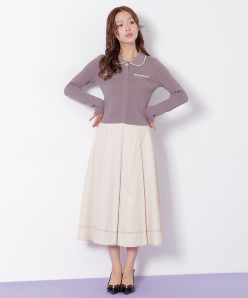 JILL by JILL STUART(ジルバイジルスチュアート)の「◇パールブレードエリツキニット(ニット/セーター・レディース・ブラック/グレー/ブルー・FREE)」の21枚目の写真