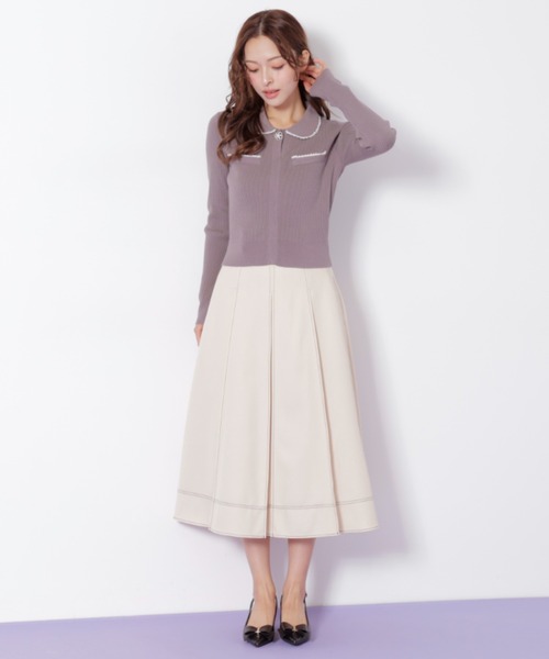 JILL by JILL STUART(ジルバイジルスチュアート)の「◇パールブレードエリツキニット(ニット/セーター・レディース・ブラック/グレー/ブルー・FREE)」の20枚目の写真