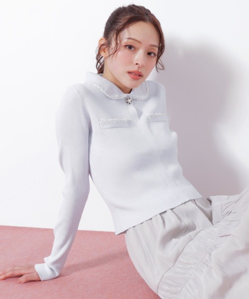 ◇パールブレードエリツキニット（ニット/セーター）｜JILL by JILL