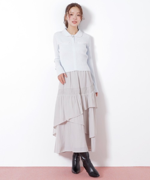JILL by JILL STUART(ジルバイジルスチュアート)の「◇パールブレードエリツキニット(ニット/セーター・レディース・ブラック/グレー/ブルー・FREE)」の15枚目の写真