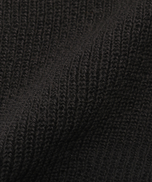 JOURNAL STANDARD（ジャーナルスタンダード）の「Aaron Levine / アーロン・レヴィン Wool Beanie（ニットキャップ/ビーニー・メンズ・ブラック/グレー・FREE）」の4枚目の写真