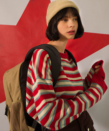 MAINBOOTH（メインブース）の「Jellybean Sweater(RED)（ニット/セーター）」