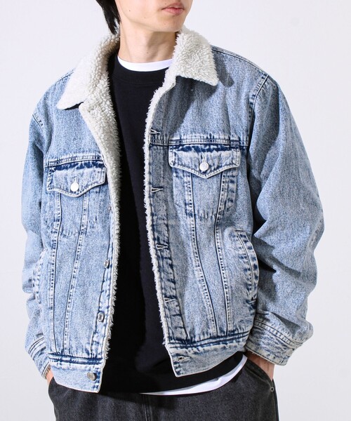 GLOSTER（グロスター）の「デニムストームライダース 裏ボア デニムジャケット（デニムジャケット・メンズ・ブラック/ブルー系その他2/ブルー系その他・XL/L/M）」の10枚目の写真