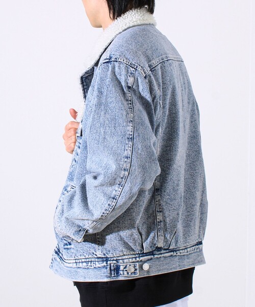 GLOSTER（グロスター）の「デニムストームライダース 裏ボア デニムジャケット（デニムジャケット・メンズ・ブラック/ブルー系その他2/ブルー系その他・XL/L/M）」の12枚目の写真