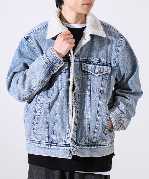 GLOSTER（グロスター）の「デニムストームライダース 裏ボア デニムジャケット（デニムジャケット・メンズ・ブラック/ブルー系その他2/ブルー系その他・XL/L/M）」の14枚目の写真