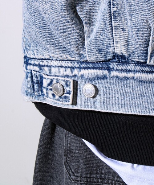 GLOSTER（グロスター）の「デニムストームライダース 裏ボア デニムジャケット（デニムジャケット・メンズ・ブラック/ブルー系その他2/ブルー系その他・XL/L/M）」の7枚目の写真