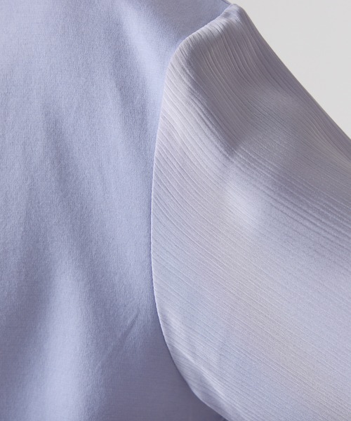 COLLAGE GALLARDAGALANTE(コラージュガリャルダガランテ)の「ドッキングスリーブプルオーバー(Tシャツ/カットソー・レディース・ネイビー/パープル/オフホワイト・FREE)」の22枚目の写真