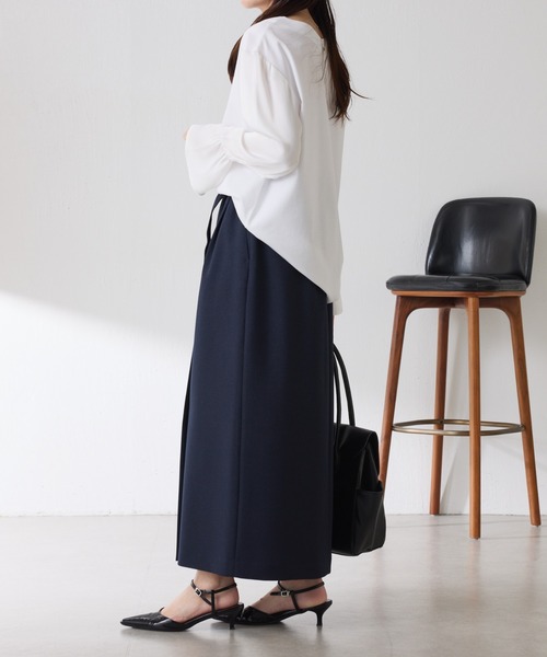 COLLAGE GALLARDAGALANTE(コラージュガリャルダガランテ)の「ドッキングスリーブプルオーバー(Tシャツ/カットソー・レディース・ネイビー/パープル/オフホワイト・FREE)」の8枚目の写真