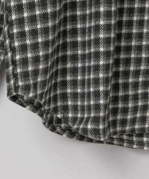 LOWRYS FARM（ローリーズファーム）の「【LFM(U)】キモウチェックシャツ　 635570（シャツ/ブラウス・メンズ・ブラック/ブルー・MEDIUM/LARGE）」の6枚目の写真