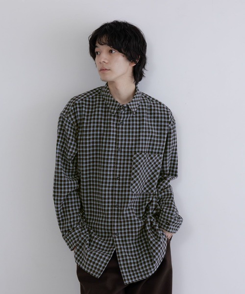 LOWRYS FARM（ローリーズファーム）の「【LFM(U)】キモウチェックシャツ　 635570（シャツ/ブラウス・メンズ・ブラック/ブルー・MEDIUM/LARGE）」の15枚目の写真