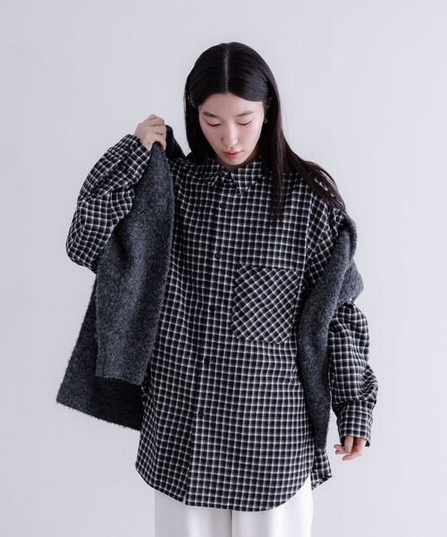 LOWRYS FARM（ローリーズファーム）の「【LFM(U)】キモウチェックシャツ　 635570（シャツ/ブラウス・メンズ・ブラック/ブルー・MEDIUM/LARGE）」の22枚目の写真